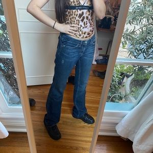 Low rise flare jeans